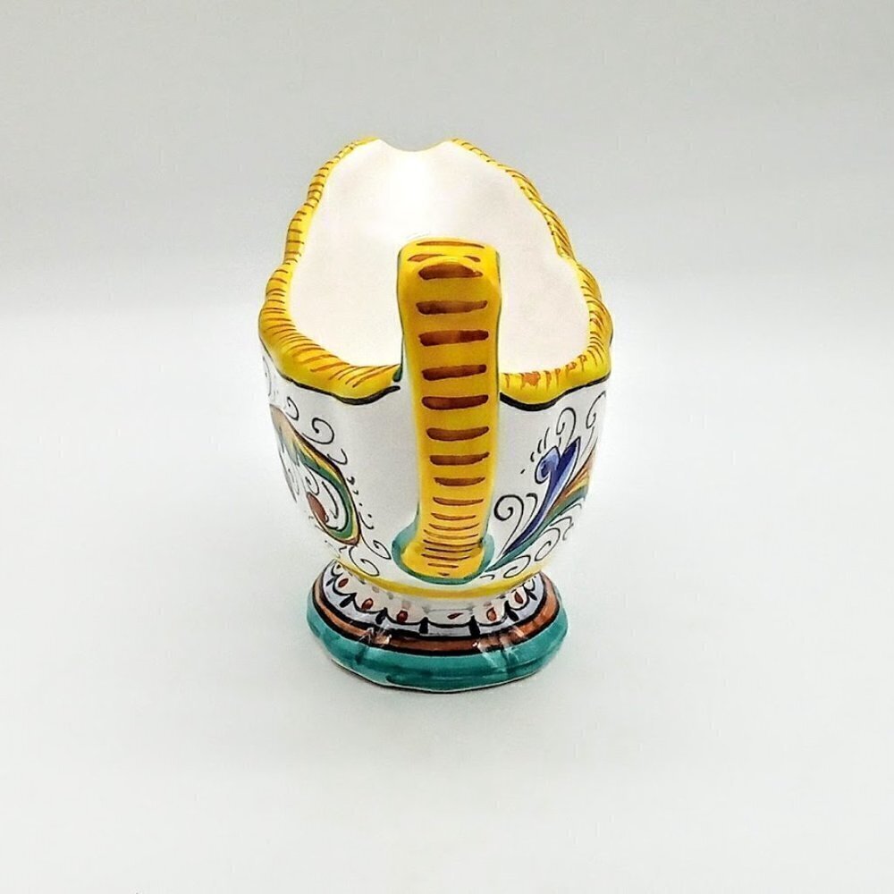 Artistica Raffaellesco Italian Handpainted Ceramic Gravy Sauce Boat - Picture 4 of 8
